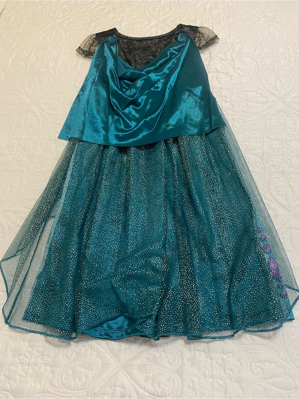 Disney Anna Teal and Black Sparkle Gown - Picture 7 of 7